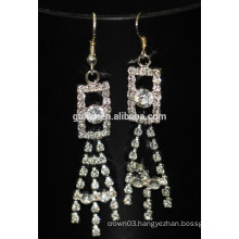 Women Bridal Crystal Dangling Earrings